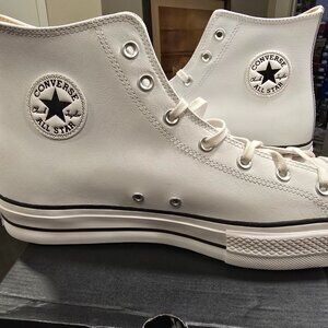 Converse All Star 561676C Platform Hi lift Leather White Mens Size 13 NEW